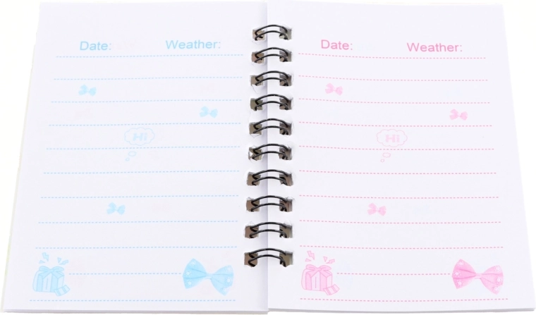 Pages lignées colorées