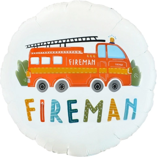 Foil balloon Fireman round 18"