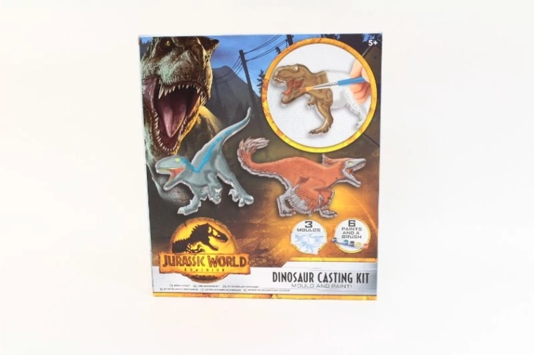 Jurassic World plaster dinosaur model casting kit with paints
