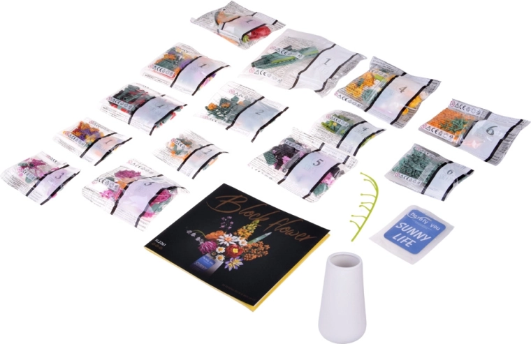 1070 pieces for a lush and colorful bouquet