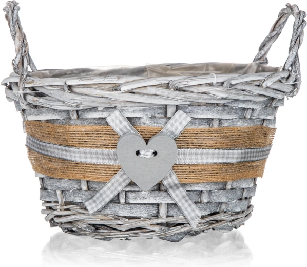 Décor rustique avec cœur et ruban