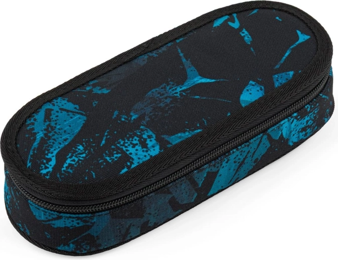 Topgal student pencil case cyan glitch