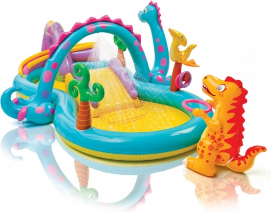 Intex Dinoland Inflatable Water Play Center with Slide and Fountain