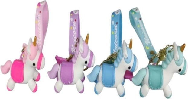 Porte-clés licorne avec sangle en silicone