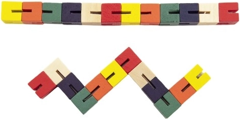 Casse-tête serpent en bois Teddies