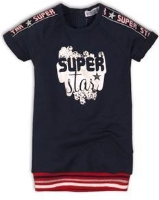 Dirkje kids' sporty "superstar" dress, navy
