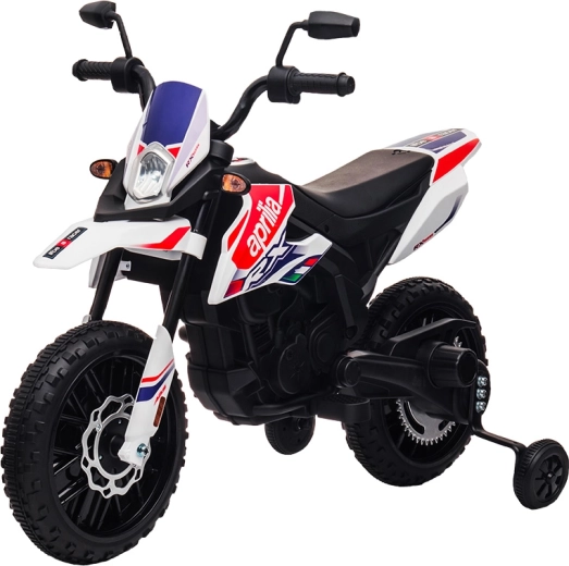 Kinder elektrische motor Aprilia RX-125 wit