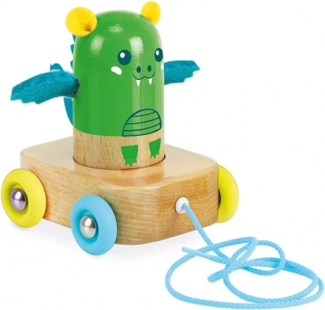 pull-along toy and rattle dragon VILAC