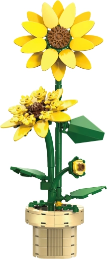 Fleur réaliste en briques