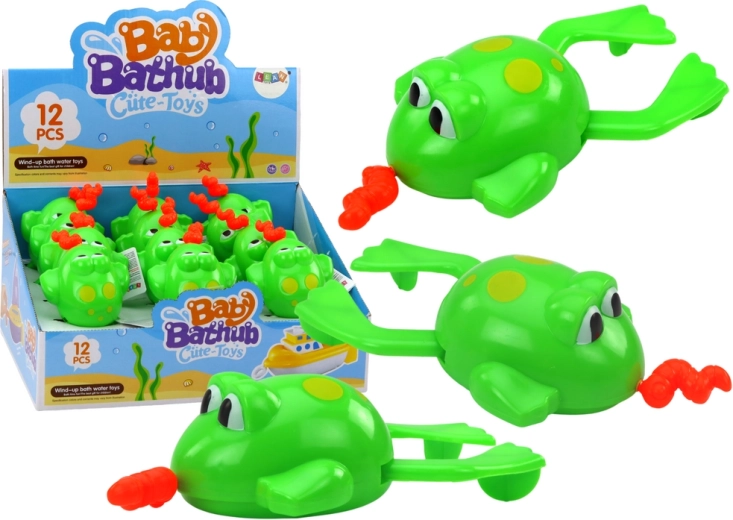 Jouet de bain à remontoir grenouille flottante – vert