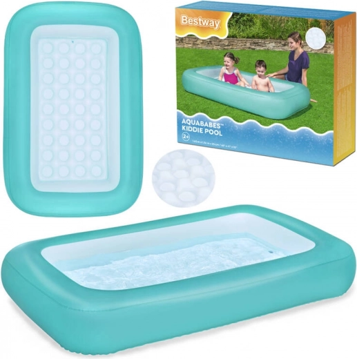 inflatable children's pool BESTWAY Aquababes with soft bottom, rectangular