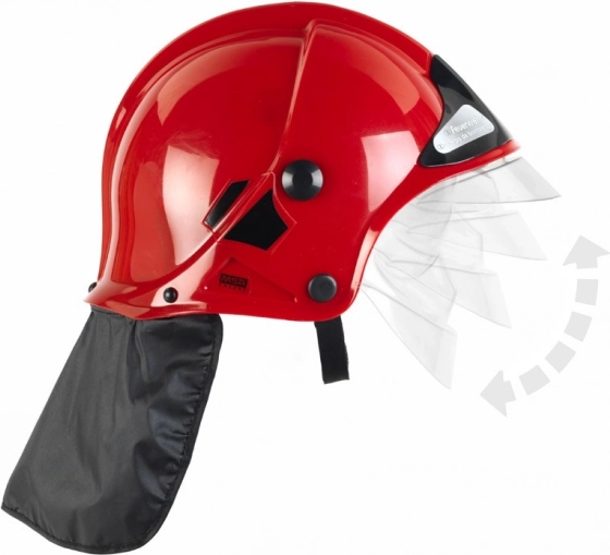 Casque de pompier pour enfants MSA avec visière relevable – rouge