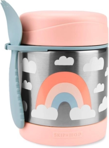 Skip Hop Spark Style food thermos with spork (spoon-fork) rainbow 325 ml