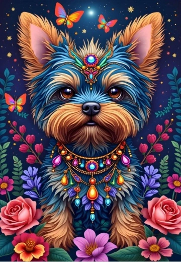Alipson puzzle chiot au royaume des fleurs 1000 pièces