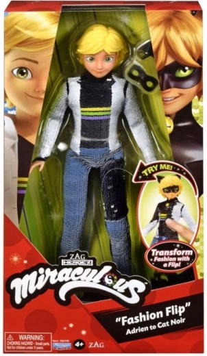 MIRACULOUS Fashion Flip Doll: Adrien to Cat Noir