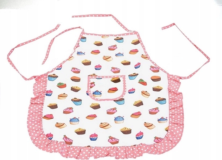 Apron with a pocket and comfortable tie fastening