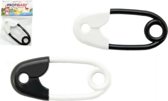 Hochet en forme d’épingle noir et blanc 12 cm