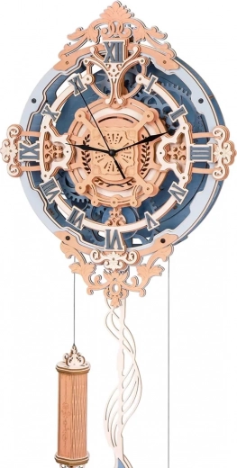 Puzzle mécanique en bois 3D – horloge murale ROBO TIME