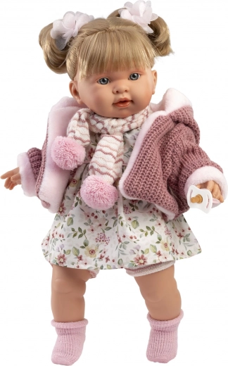 Realistic Doll Llorens Alexandra with Sounds, Soft Body, 42 cm