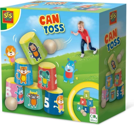 Simple scoring game with two wooden balls
