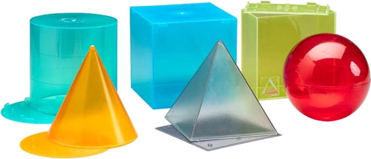 Wissner transparent set of geometric solids, 6 pcs