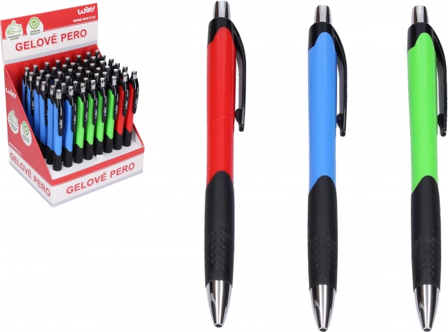 Gelstift 0,7 mm, blaue Tinte – Set mit 48 Stück