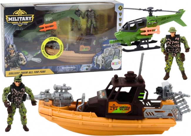 Militaire speelset met figuren en accessoires