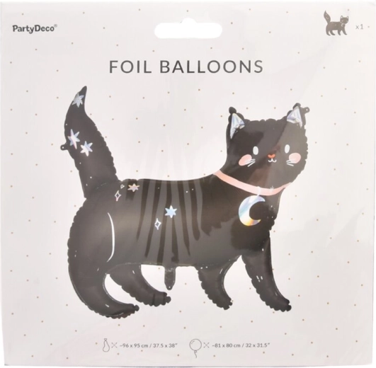 Black Cat Foil Balloon 96 × 95 cm