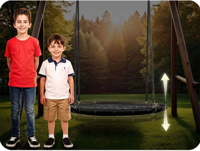 Hauteur réglable pour une balançoire en toute sécurité