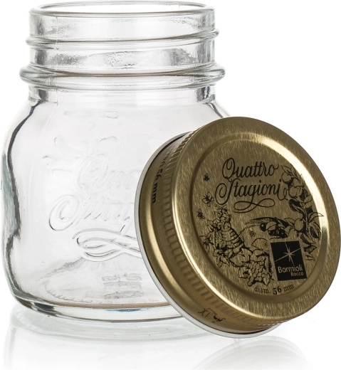 Quattro Stagioni Jar 0.5 l with Glass Body and Metal Lid