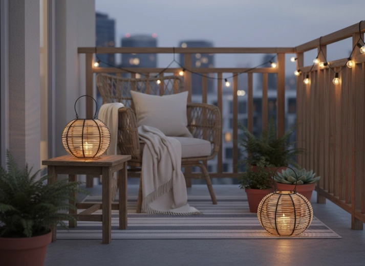 Ambiance sur le balcon et la terrasse