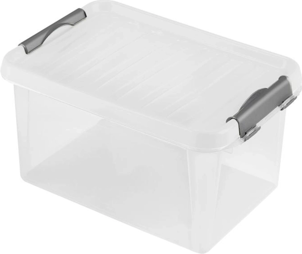 Heidrun plastic storage box with lid, 8 l