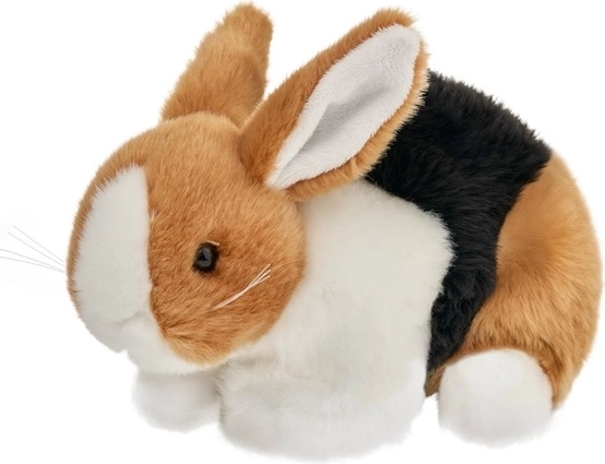 Lapin en peluche marron-noir 18 cm