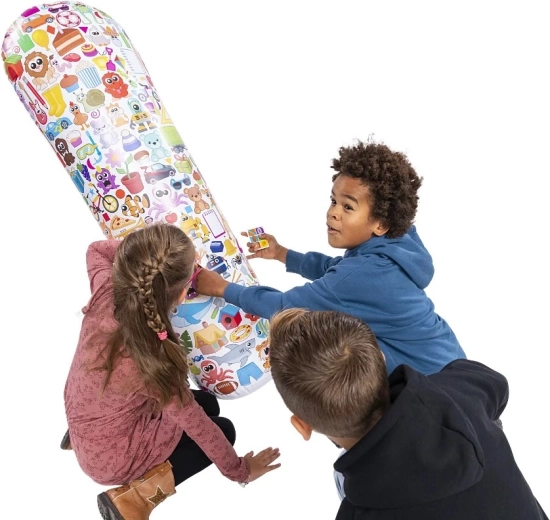 Large inflatable ball full of pictures