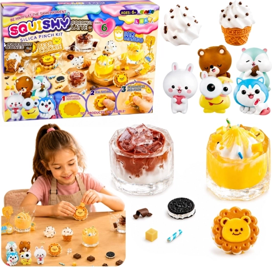 Creative DIY kit for making squishy sweets and drinks