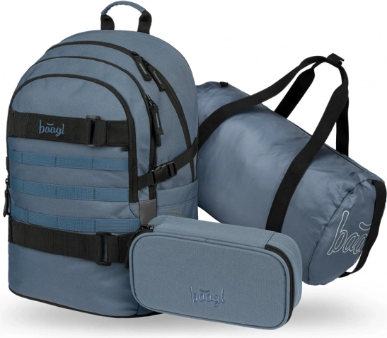 Set of School Bags Skate Dust Blue: backpack, pencil case, sports bag