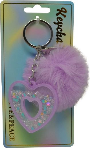 Sparkys Purple Heart Keychain