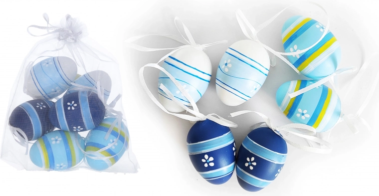 Dekoratives bemaltes Ei 6 cm