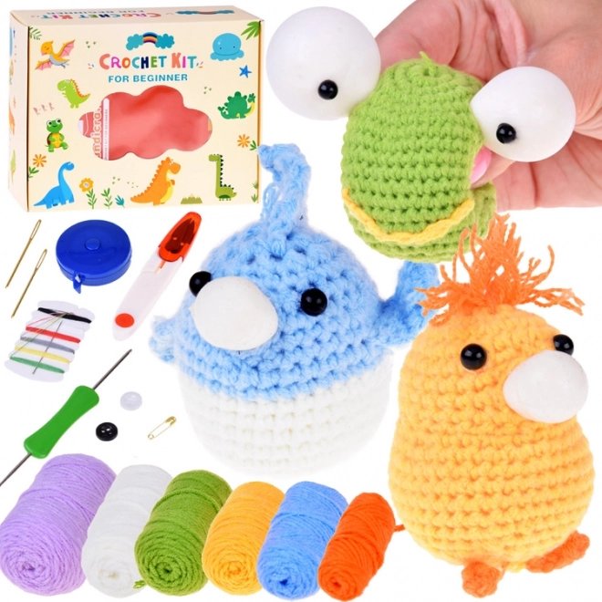 Creatieve haakset voor beginners voor het maken van een gniotek