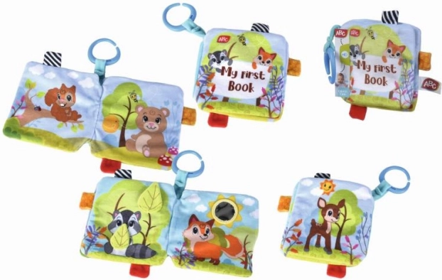 Zachte stoffen babyboekje Forest Friends 17 cm