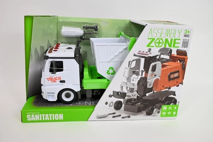 Kinder vuilniswagen met container om te schroeven