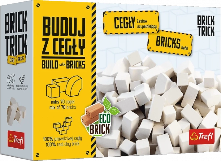 Trefl Brick Trick lot de briques blanches, assortiment 70 pcs