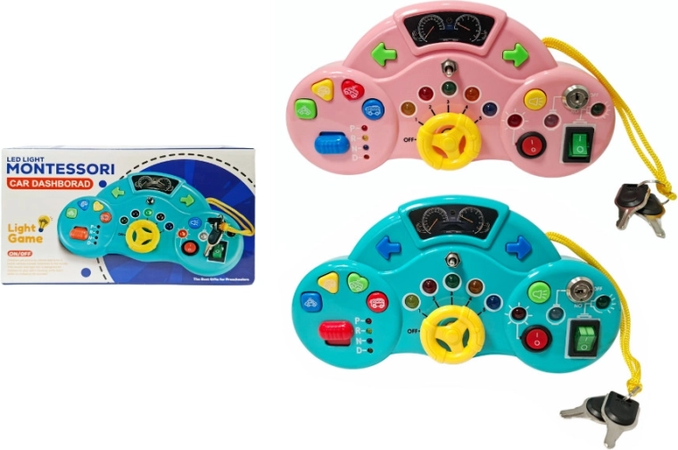 Interactive kids’ steering wheel with lights and sounds