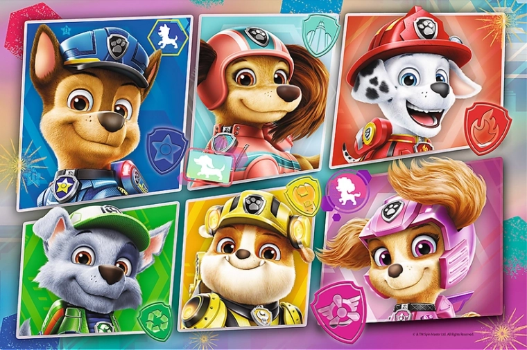 Puzzel PAW Patrol: The Movie – vrienden klaar voor actie, 60 stukjes
