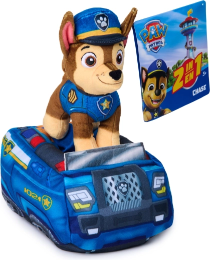 2-in-1: plush Chase and soft police car