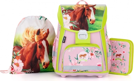 Set scolaire PREMIUM CHEVAL – cartable, trousse et sac