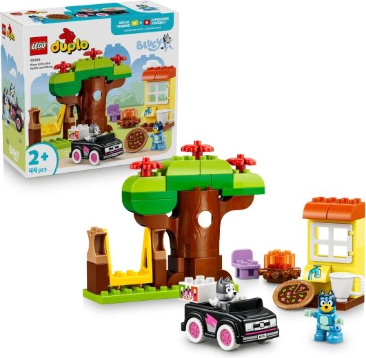 LEGO DUPLO Bluey pizzeria met Muffin en Bluey