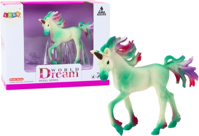 Figurine de collection petit licorne verte 8 cm