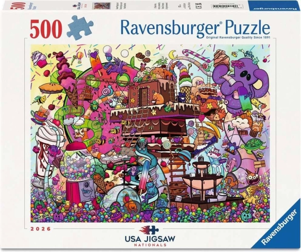 Ravensburger Puzzle USA Jigsaw Nationals: Zoete speeltuin (500 stukjes)
