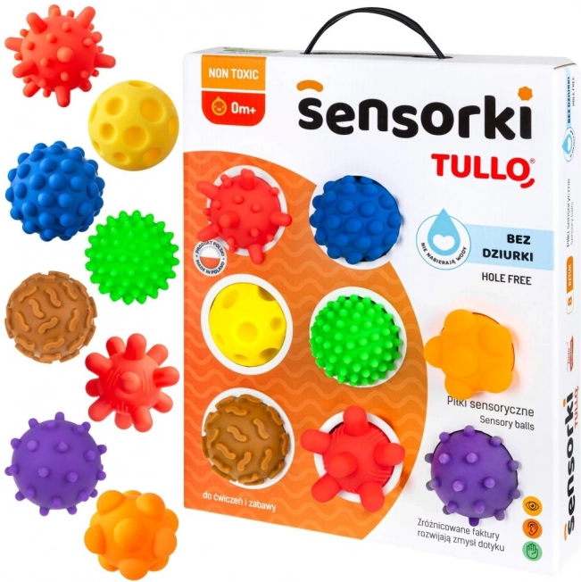 Balles sensorielles TULLO – 8 pièces sans trous